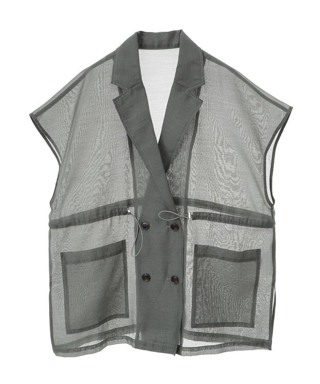 AMERICAN HOLIC シアーオーバーサイズテーラードベスト【WEB限定カラー有り】 Khaki