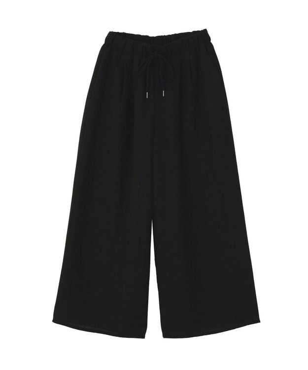 CRAFT STANDARD BOUTIQUE リネンライクワイドイージーパンツ Black