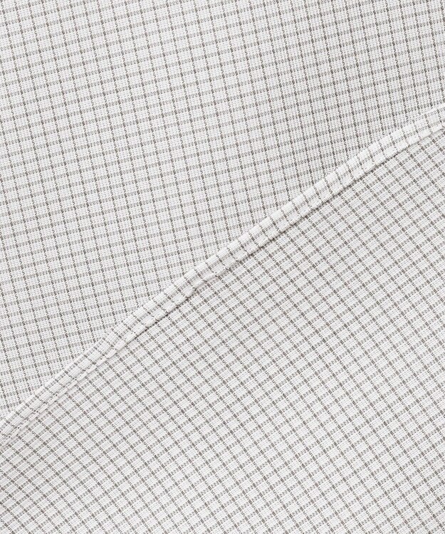 GOTAIRIKU 春夏向け【形態安定】SUMMERPREMIUMPLEATS_スナップダウンカラー 半袖ドレスシャツ_ブラウン(25年限定色) 白地×ダークブラウン格子