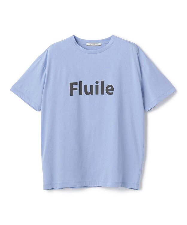 BEIGE， STELLERITE / コットンロゴTシャツ Sax