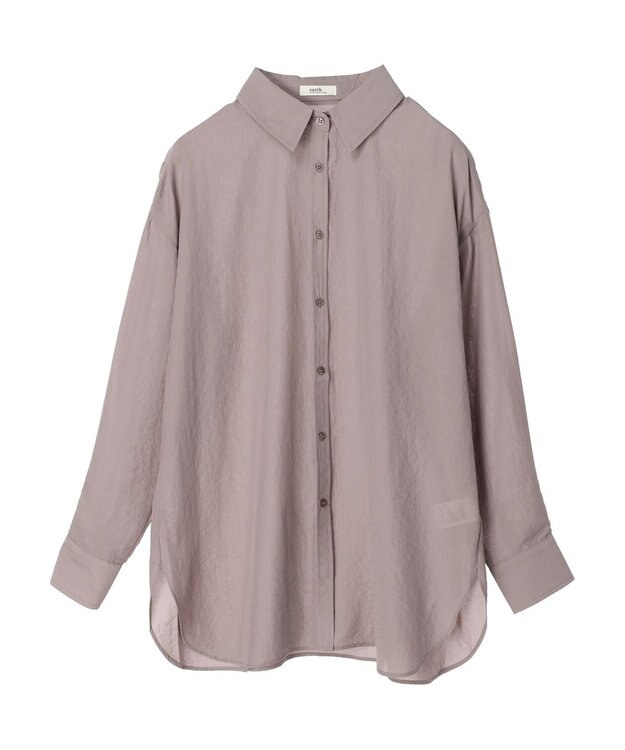 earth music&ecology シアーボーイズライクシャツ Off White