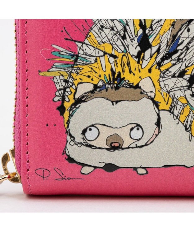 UNBILLION ペルケ perche × 髙嶋シオンコラボ ・ジャバラカードアートウォレット ピンク