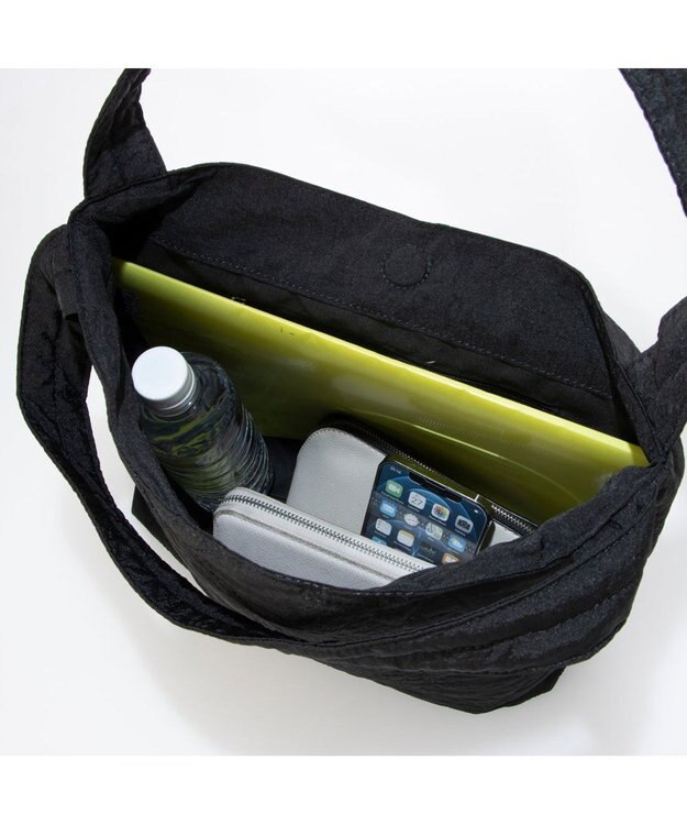 UNBILLION カシュカシュ cachecache / オルテガ柄キルト肩入れトートバッグ ブラック