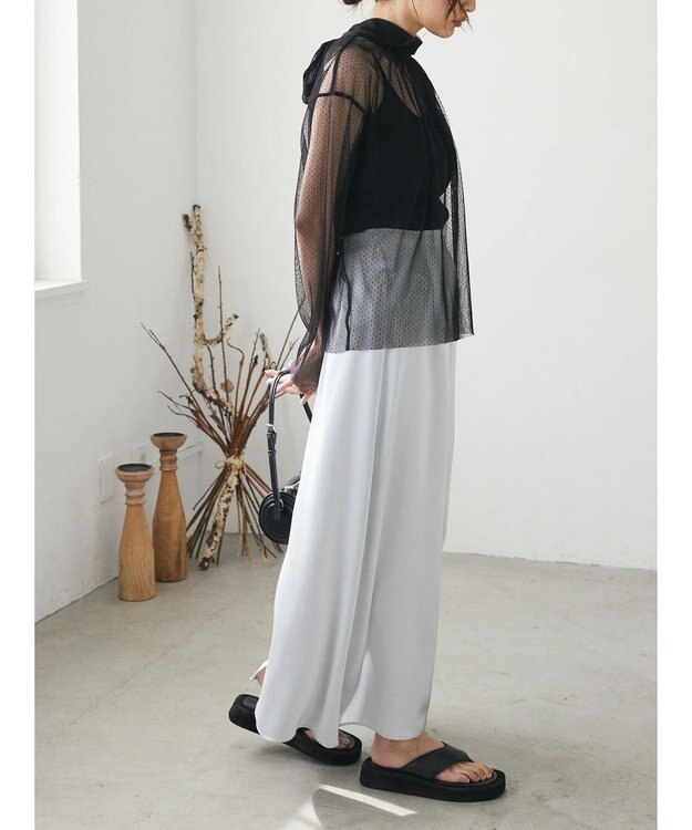 Green Parks AnriettMusee ドットチュール２ＷＡＹボウタイブラウス Black