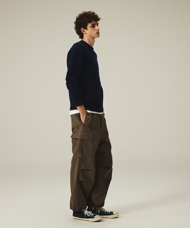 J.PRESS MEN 【J.PRESS ORIGINALS】【UNISEX】Polyester Aero Twill Easy Cargo Pants ダークグリーン系