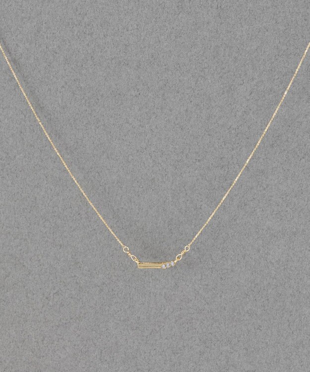 Phoebe 【金属アレルギー対応】ストレートバービジューネックレス　ゴールド ゴールド