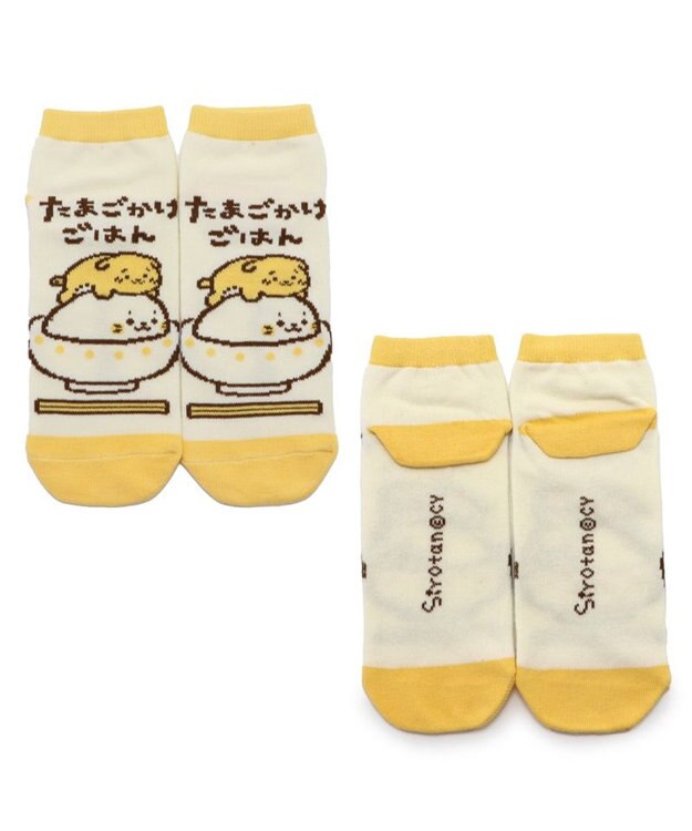 Mother garden しろたん スニーカー靴下 2足セット 《らっこいぬ/たまごかけごはん》 スニーカーソックス 21cm~24cm