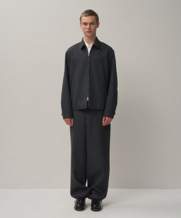 ATON BACK SATIN | ハリントンジャケット - UNISEX CHARCOAL GRAY