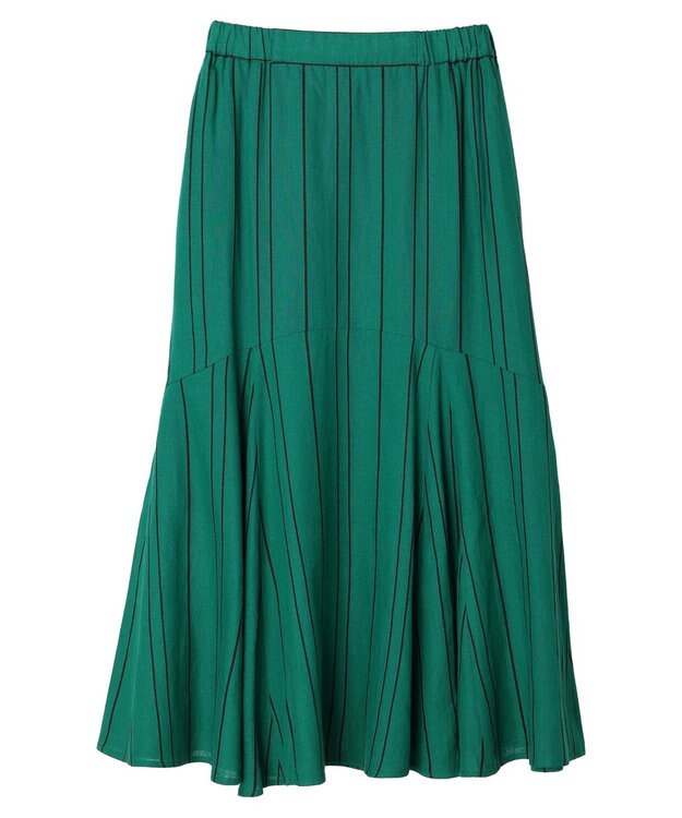 AMERICAN HOLIC リネンブレンドストライプマーメードスカート Stripe Green