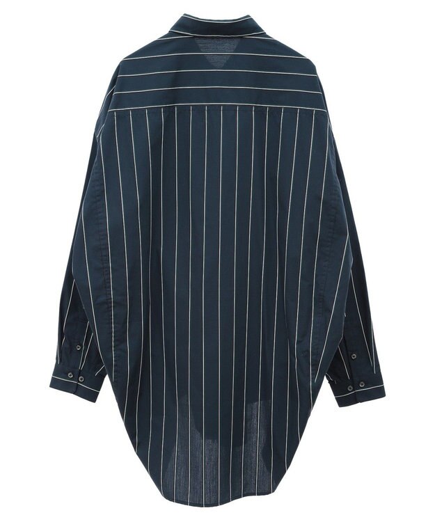 AMERICAN HOLIC ドビーストライプロングシャツ Navy