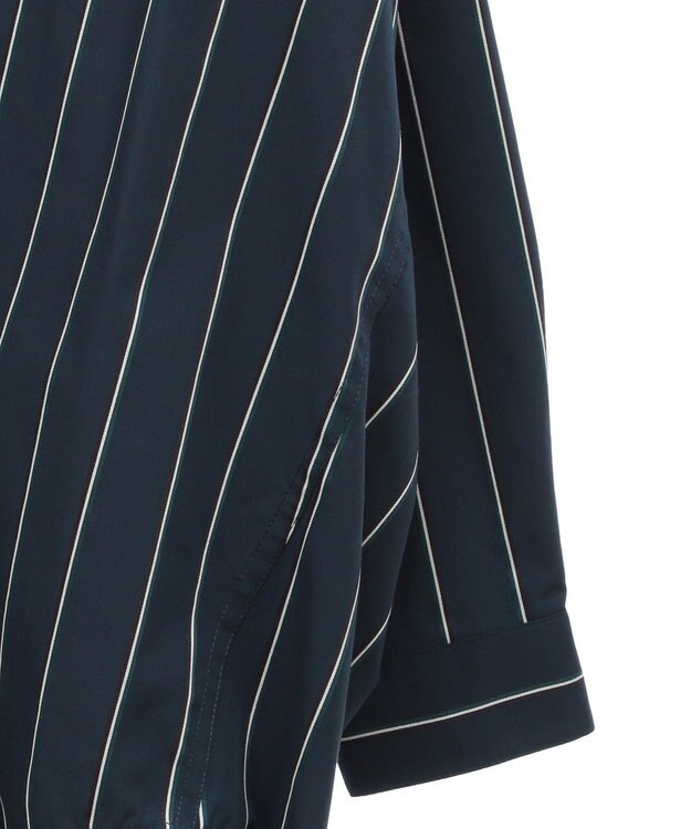 AMERICAN HOLIC ドビーストライプロングシャツ Navy