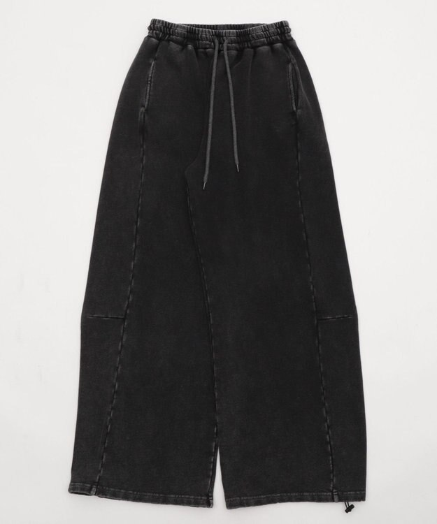 WEGO 【ウエストゴム】カーブデザインスウェットパンツ スミクロ