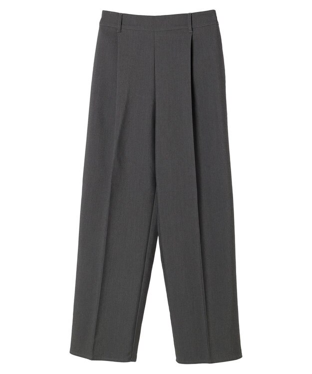 Green Parks あったかきれいシルエットストレートパンツ Gray