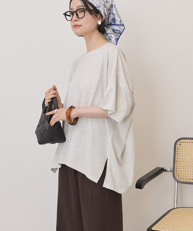 AMERICAN HOLIC バックギャザーコクーンカットプルオーバー Light Gray Mixture