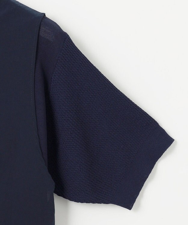 23区GOLF 【23Fondation/MEN】レイヤード風 コンビモックネック ネイビー系