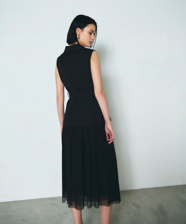 GRACE CONTINENTAL テーラーチュールワンピース ブラック