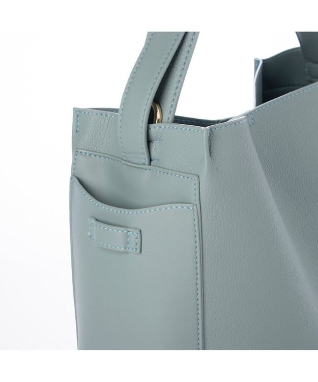 UNBILLION カシュカシュ cachecache / ミニトート付サイドポケット2wayトーバッグ サックスブルー