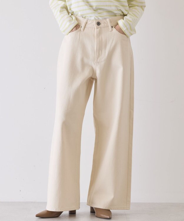 AMERICAN HOLIC ワイドデニムパンツ White