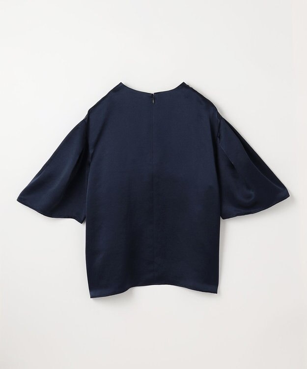 NAVE 【ReNAVE】タンブラーサテン ブラウス ネイビー系