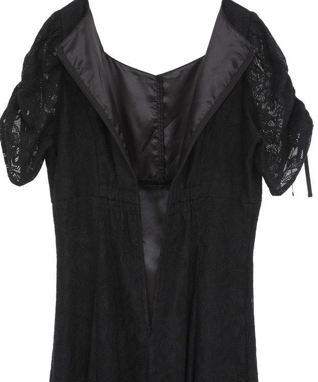 earth music&ecology パネル切り替えレースワンピース Black