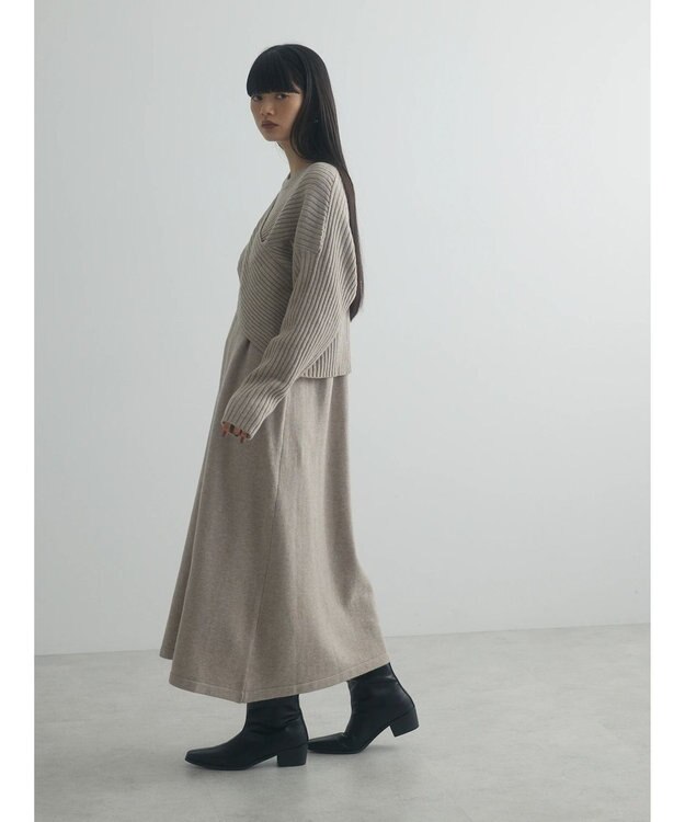 Green Parks armonia. ＳＥＴ２点ニットワンピース Beige