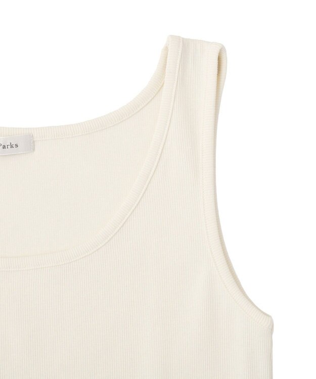 Green Parks 機能付テレコリブタンクトップ Ecru