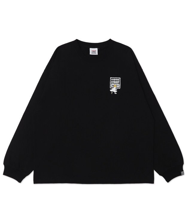 WEGO 【ユニセックス着用ITEM】別注VISIONゴーストスケータープリントT（LS） ブラック