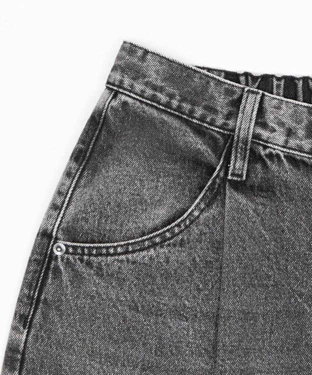 WEGO タックワイドストレートデニム デニムブラックソノタ