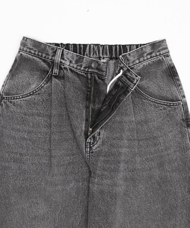 WEGO タックワイドストレートデニム デニムブラックソノタ