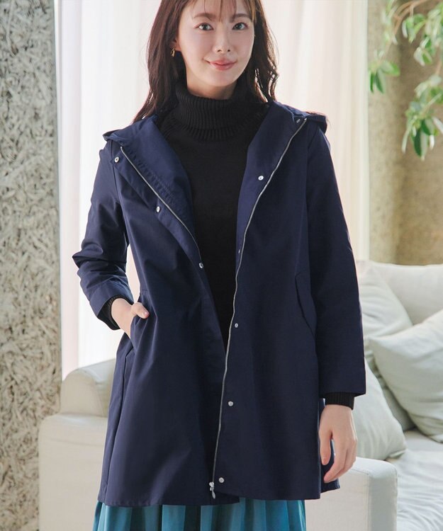 Tiaclasse 【新色追加・洗える・撥水】ドロストマウンテンパーカー ネイビー