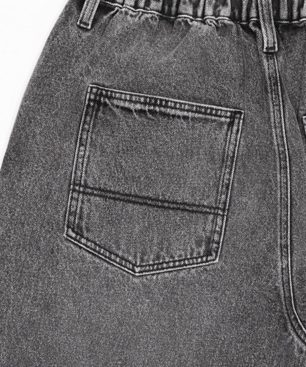 WEGO タックワイドストレートデニム デニムブラックソノタ