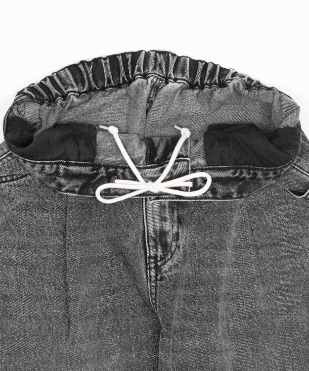 WEGO タックワイドストレートデニム デニムブラックソノタ