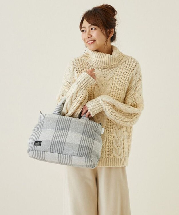 ROOTOTE 1472【温活＆軽量】LT.フェザールー.デリ.マテリアル-A 04：チェックグレー