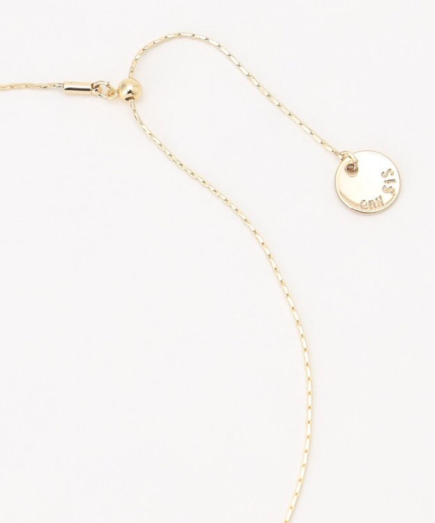 ANY SIS ドロップメタルネックレス ゴールド