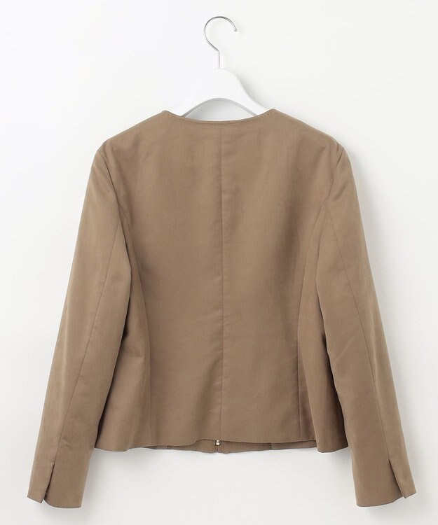 J.PRESS LADIES L 【洗える】シルセームスエード ブルゾン モカ系