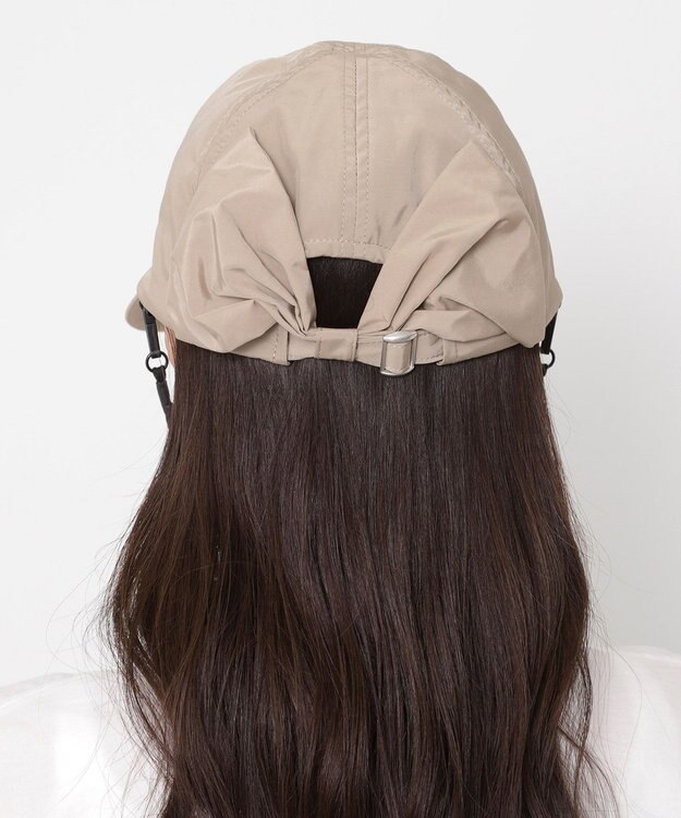 MOONBAT 【遮光100％/UVカット100％】フワクール (Fuwacool)  日差しを完全遮断バッククリボンワイドキャップ　遮光100　UV100 ベージュ