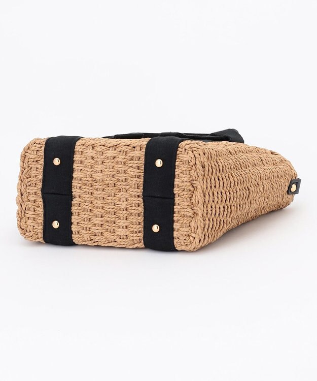 LA BAGAGERIE 【MONICA】リボンハンドル2WAYかごバッグ ブラック