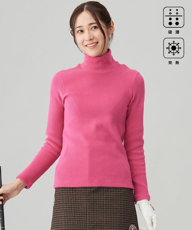 23区GOLF 【WOMEN】グランサーモリブ モックネック 保温性抜群なのに着膨れ感軽減 お出かけにも◎ ピンク系