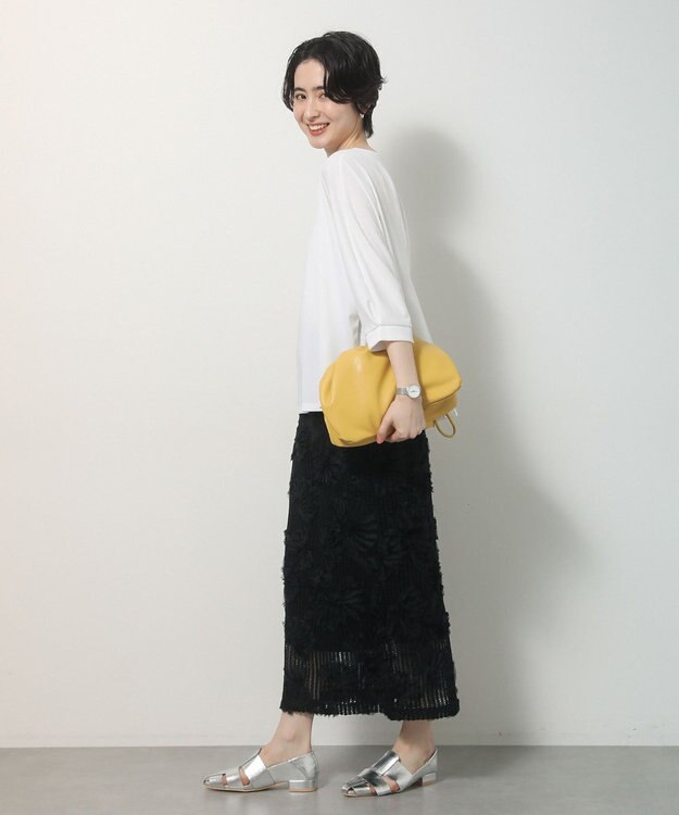 Green Parks 刺繍レーススカート Black