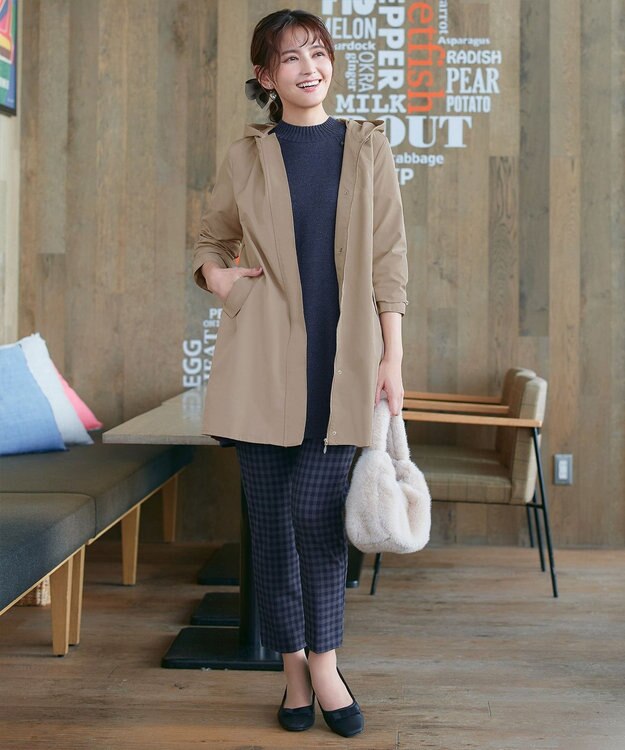 Tiaclasse 【新色追加・洗える・撥水】ドロストマウンテンパーカー ベージュ