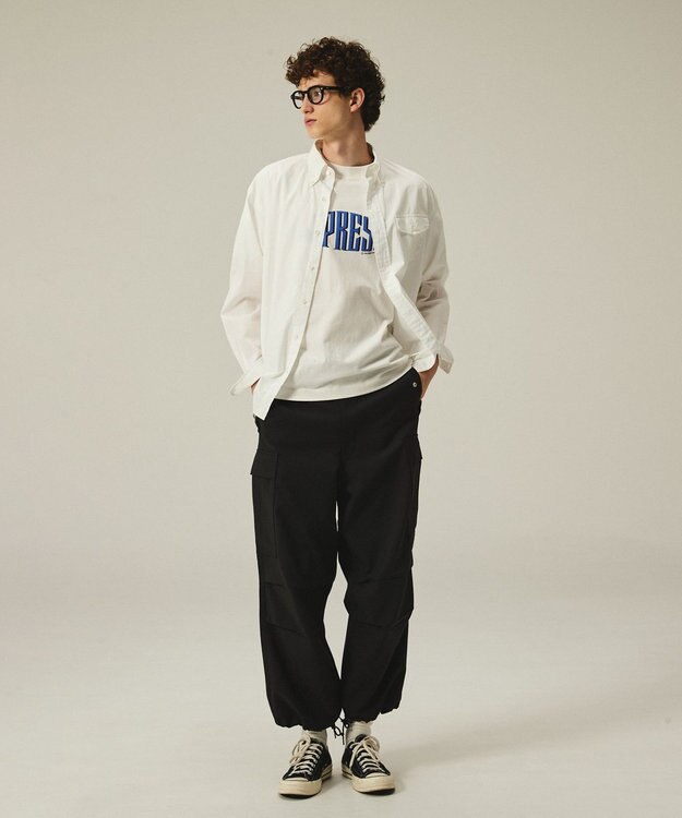 J.PRESS MEN 【J.PRESS ORIGINALS】【UNISEX】Polyester Aero Twill Easy Cargo Pants ネイビー系