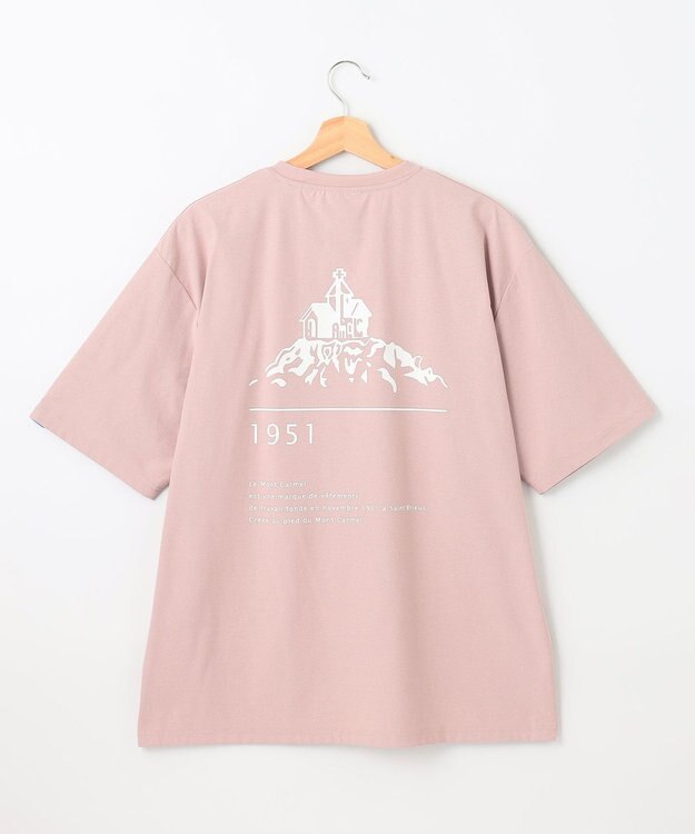 SHARE PARK LADIES 【UVカット・吸水速乾・ストレッチ・軽量 】バックプリントTシャツ オールドローズ系