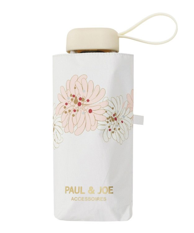 MOONBAT 【WEB限定/一級遮光99.99%】晴雨兼用折りたたみ日傘 ポール&ジョー(PAUL & JOE ACCESSOIRES)クリザンテーム/バイカラー 雨の日OK 遮熱 簡単開閉 UV 晴雨兼用 オフホワイト