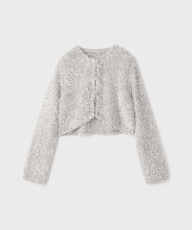 GRACE CONTINENTAL フェザーショートボレロ シルバー