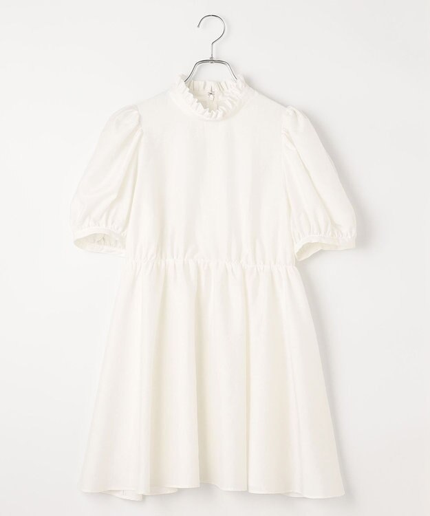 #Newans 【ANSWER for 骨格ウェーブ】フリルカラーパフスリーブチュニック ホワイト系