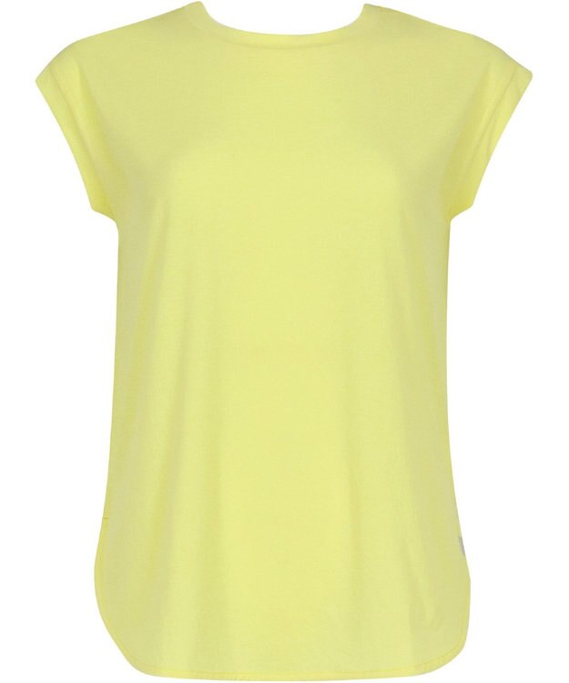 CW-X 【WOMEN】 CW-X Ｔシャツ 梨地素材 薄手 シアー感 スポーツウェア ノースリーブ レディース DLY123 /ワコール イエロー