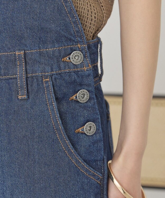 AMERICAN HOLIC ミドルオンスデニムサロペット One Wash