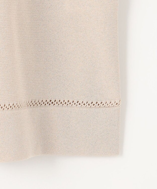 J.PRESS LADIES L 【洗える・抗菌防臭】LUREX ラメ ニットT ベージュ系