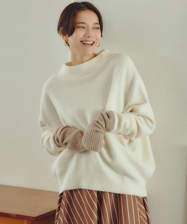 UNFILO ふわふわ ボトルネックニット オフ