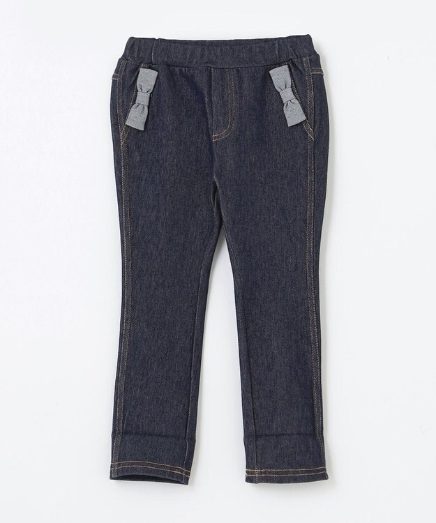 組曲 KIDS 【80-100㎝】デニムニット パンツ ネイビー系